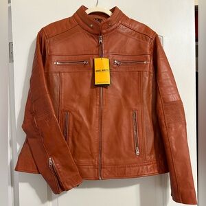 Bomber leather jacket